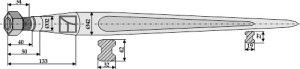 Dent de chargeur 1200mm