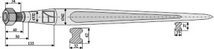 Dent de chargeur 1400mm