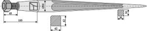 Dent de chargeur 980mm