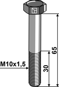 Zeskantmoer M10x1,5x65 zonder moer