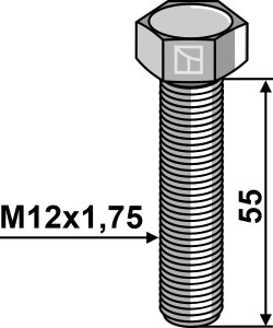 Zeskantmoer M12x1,75x55 zonder moer