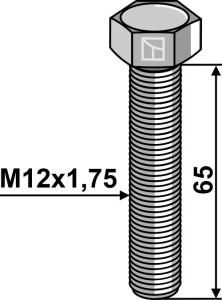 Zeskantmoer M12x1,75x65 zonder moer