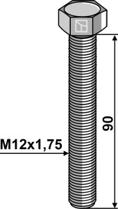 Zeskantmoer M12x1,75x90 zonder moer
