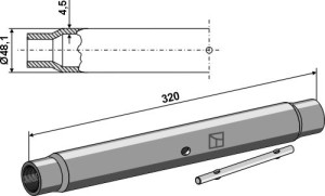 Topstangbuis M30x3,5