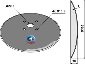 Plain disc Ø300x4