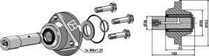 Lager ohne Deckel mit Welle Ø34mm