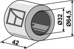 Hardwood bearing - Ø32mm