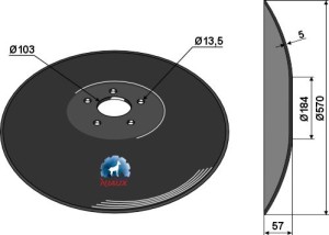 Plain disc Ø570x5