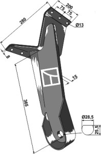 Front disc support