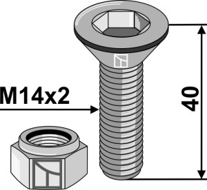 Inbusbout M14x2x40