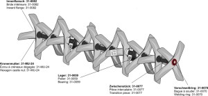 Following rotary harrows right - 2695