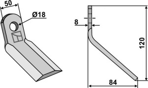 Y-blade 120x50mm