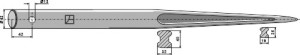 Dent de chargeur 1400mm