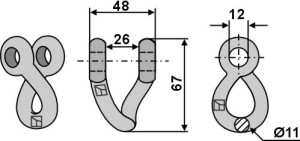 Twisted shackle