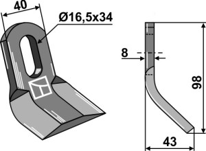 Y-blade 98x40mm