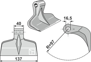 Pruning hammer 137x40mm