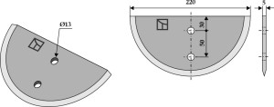 Couteau pour mélangeurs de fourrage