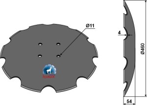 Notched disc Ø460x4