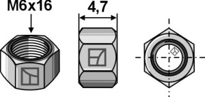 Écrou héxagonal M6