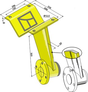 Front disc support reinforced
