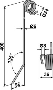 Wiedegtand Ø6mm