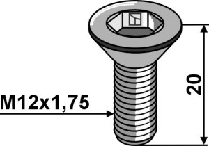 Boulon à six pan creux
