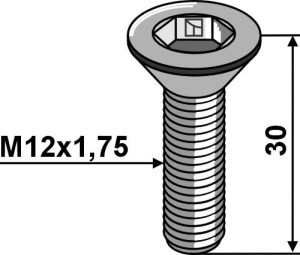 Boulon à six pan creux