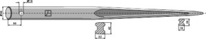 Dent de chargeur 1100mm