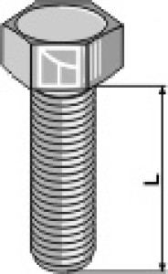 Boulon à tête hexagonal M6x1x20 sans écrou - galvanisée