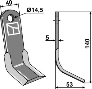 Y-blade 140x40mm