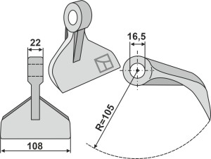Pruning hammer 108x22mm
