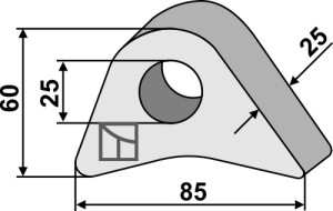 Verrouillage, forgé (patte de fixation)