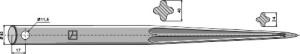 Dent de chargeur 1200mm