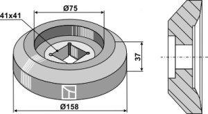 Flange extern Ø158