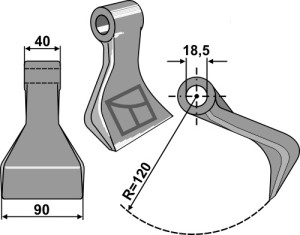 Pruning hammer 90x40mm