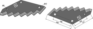 Couteau pour mélangeurs de fourrage - revêtement carbure