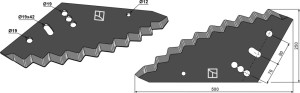 Couteau pour mélangeurs de fourrage - revêtement carbure