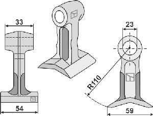 Pruning hammer 54x33mm