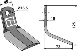 Y-mes 125x40mm