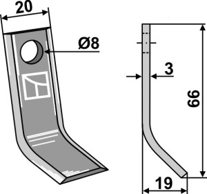 Y-mes 66x20mm