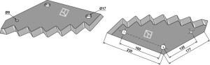 Couteau pour mélangeurs de fourrage