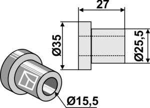 Bus 27xØ15,5xØ25,5