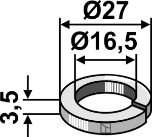 Schijf ø27x3,5xø16,5
