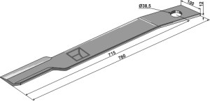 Maaimes 780mm - rechts