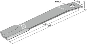 Maaimes 710mm - links
