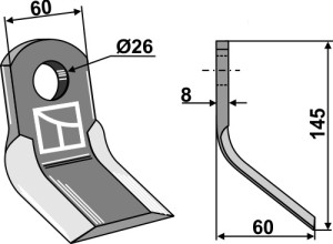 Y-mes 145x60mm