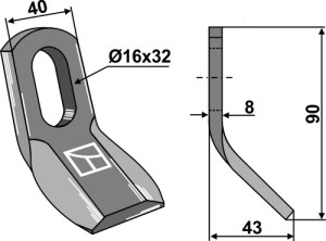 Y-mes 90x40mm