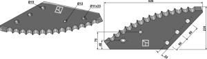 Couteau pour mélangeurs de fourrage