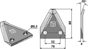 Couteau pour mélangeurs de fourrage