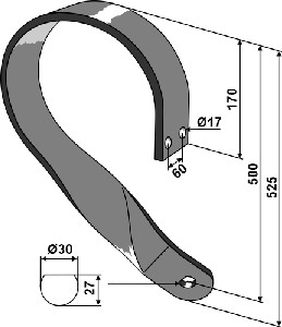 Spring shank - left model